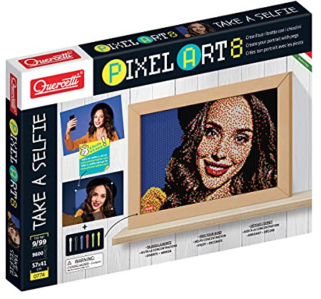 Quercetti 0774 Quercetti-0774 Pixel Art Take a Selfie Steckspiel, Multicolor