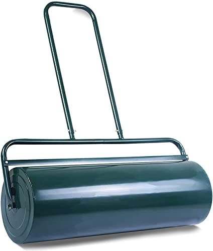 Happytools Lawn Roller, 13 Gallons/48 L Push/Pull Steel Sod Roller w/Ergonomic Handle, Lawn Rollers Tow Behind Water Filled for Park, Garden, Yard, Ball Field (24 / 13 Gal)