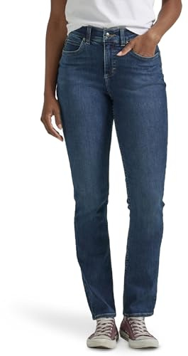 Lee Ultra Lux Comfort with Flex Motion Straight Leg Jean Jeans, Saluta Il Giorno, 48 Corto Donna