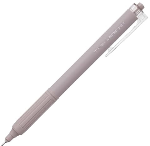 Tombow kulspetspenna MONO graph Lite smokey brun, exakt nålspets, smidig skrivning, ergonomiskt handtag [BC-MGLE45-R15]