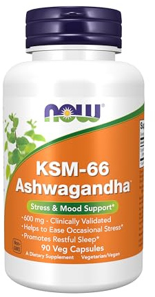 Now Supplements, KSM-66 Ashwagandha®, Stress and Sleep Support, 90 Veg Capsules
