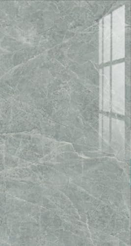 Gilen Confezione da 10 piastrelle autoadesive da parete, impermeabili, effetto marmo, per bagno e cucina, facile da appiccicare, 60x30 cm (marmo grigio scuro)