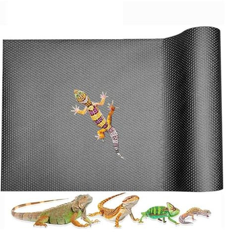 casstaly Extragroßer Reptilienteppich, Reptilienmatte, Leopardgecko-Substrat, Bartagamen-Aquarium-Zubehör (45 X 299 cm)