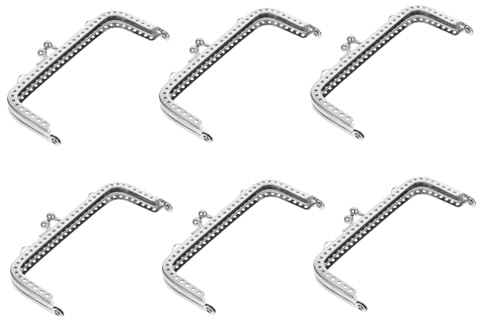 STOBAZA 6 Pezzi Telaio Porta Borsa Doppio Orecchio Chiusura Scatto per Borsellini e Clutch Fai da Te Accessori Resistente per Manici e Borse da Spiaggia