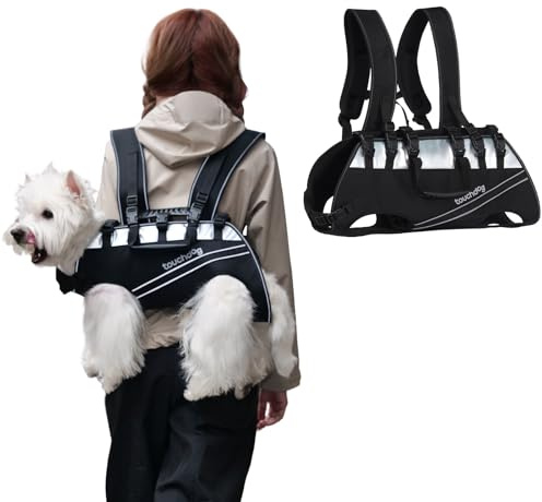 Dog Backpack Carrier for Large Dogs - Hands-Free Pet Travel Pack with 7-Point Safety System, Waterproof & Reflective Design for Motorcycle, Hiking, Surfing