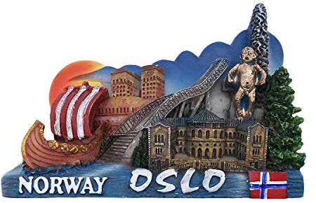 3D Oslo Norway Refrigerator Fridge Magnet Tourist Souvenirs Handmade Resin Craft Magnetic Stickers Home Kitchen Decoration Travel Gift