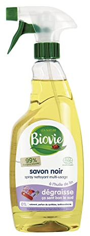 Biovie - Spray savon noir à l'huile essentielle de Lavandin - Droguerie - Ecodétergent - Spray de 750ml