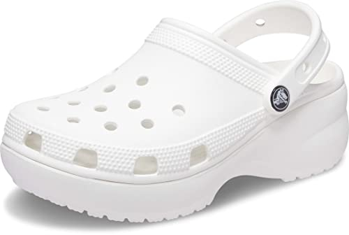 Crocs Femme Classic Platform Clog W Sabots, White, 36/37 EU