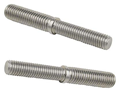 SING F LTD 2Pcs Double End Threaded Stud Screw Bolts M10 to M12 80mm 304 Stainless Steel Reduction Thread Adapter for Structural Columns Fasteners