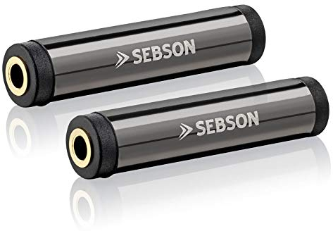 SEBSON 2x Klinken Kupplung 3,5mm Stereo, weiblich/weiblich, AUX Verbinder/Adapter Buchse für Audio Kabel