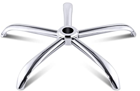Sytopia Office Chair Base, 28 Inch Office Chair Base Replacement with Reinforced Metal Legs (2200Lbs), Bottom Part for Most Universal Gas Cylinder and Caster Sockets (Polished Steel)