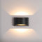 CRFASIBE LED Wandleuchte Innen, 7W Up Down Licht Wandlampe, Warmes Licht Klassische Wandleuchte für Wohnzimmer Schlafzimmer Flur Badezimmer (Schwarz)
