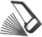 Junior Hacksaw Mini Metal Saw with 10 Extra Junior Hacksaw Blades for Metal 7.8 Inches Hacksaw for Metal Cutting Professional Hand Saw for Cutting Tight Home-Use Wood Saw Hack Saw (Black)