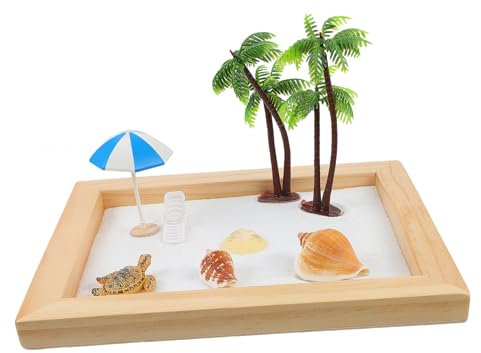 UPKOCH 1Satz Kreatives Miniatursandspielzeug Mit Szene Und Sandschale Für Garten Und Bürodekoration Mini Sandbox Für Erwachsene
