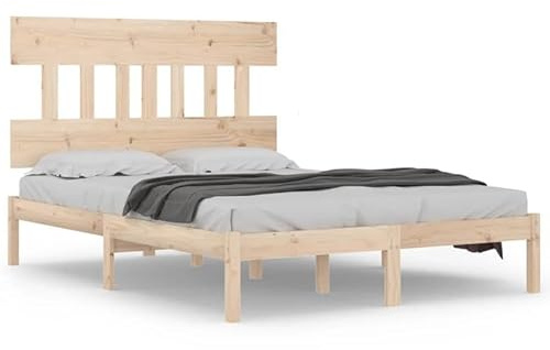 Eleganz Massivholzbett 200x200 cm – Doppelbett aus massiver Eiche für Schlafzimmer | Langlebig & Stilvoll | Perfekte Größe für Paare | Natürliche & Umweltfreundliche Materialien