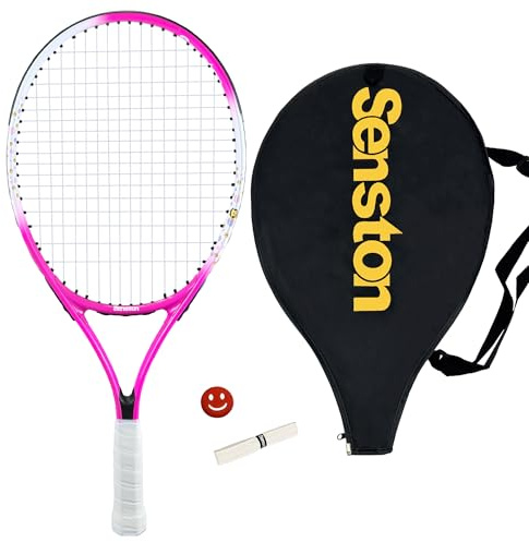 Senston Kids Tennis Racket Set (23 Inch) - 1 Pack Junior Tennis Racquet, Lightweight Aluminum Frame, Includes Cover