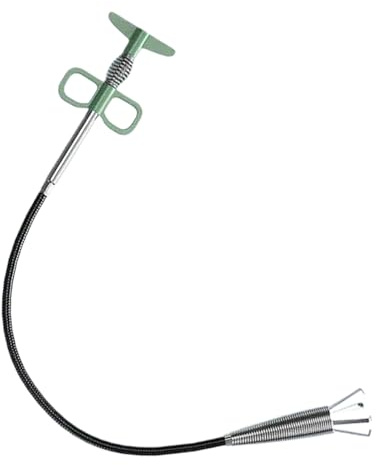 Desatascador Manual | Barrena Desatascador 4 Garras para Baño | Accesorio Limpieza Tuberías Lavabo Bañera Cocina Lavandería Uso Doméstico Profesional Fontanería