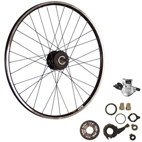 ruota posteriore bici 28 A319 ALFINE 11 dinamo mozzo nero