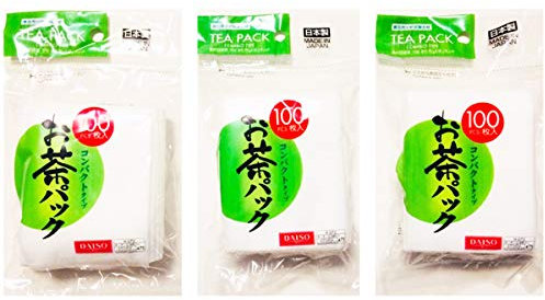 Daiso Japan Lot de 3 sachets filtrants jetables pour feuilles de thé en vrac Lot de 3 x 100