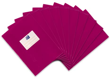 Oxford Heftumschlag A5, Bast, mit Beschriftungsetikett, pink, 10 Stück
