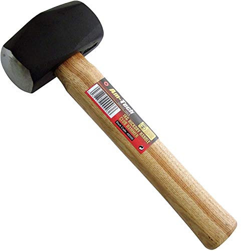 Wheels N Bits NEW 1Kg CLUB LUMP HAMMER STEEL HEAD HICKORY WOODEN SHAFT HANDLE