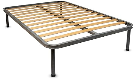 Bed Store RETE A DOGHE STRETTE PER LETTO PIAZZA E MEZZA 110X200 ORTOPEDICA RESISTENTE + CON 4 PIEDI H30