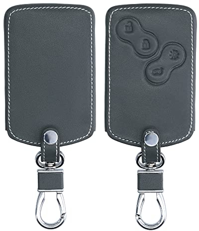 kwmobile Custodia Compatibile con Renault con 4 tasti (solo Keyless Go) - Cover Chiavi Auto Protezione Copri Telecomando - Copri Chiave Copertura antracite