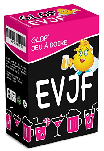 Glop EVJF – Jeu de Cartes à Boire pour Enterrement de Vie de Jeune Fille et Mariage avec 100 Défis Créatifs | Portable pour Filles et Amies | Fête & Rires | Idée Cadeau Originale, sans Prise de Tête