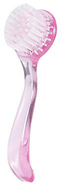 J Shop 1pc brosse à ongles douce Nail Art UV Gel poudre poussière propre dissolvant brosse avec poignée en plastique soins des ongles tête ronde pinceau de maquillage