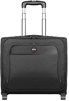 Port Essential Business Trolley, 15.6” Mono Laptop Compartment Clamshell Trolley with 10’’ Tablet Compartment