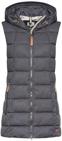 camel active Damen Lange Weste mit Kapuze Dunkelblau, womenswear-40