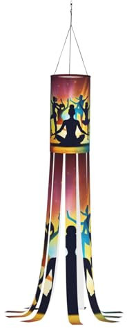 TTYDOKLA Calze a vento autunnali con stampa di gioco di ginnastica, da appendere all'aperto, calze a vento del Ringraziamento, manica a vento fantasma, per decorazioni esterne