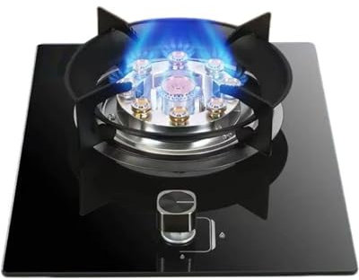 Cuisinière À Gaz 1 Brûleur, Cuisinière De Comptoir 5,2 KW, Brûleur Wok, Grille En Fonte Et Verre Trempé, Avec Dispositif De Protection Anti-extinction, Conversion Gaz GN/GPL(LPG)