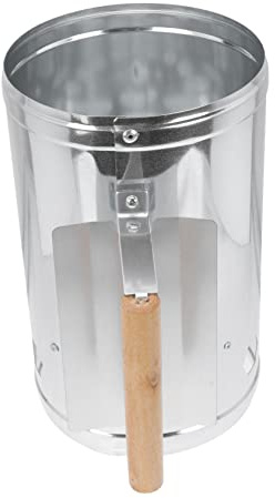 GANAZONO Barile Per Accendifuoco e Secchio Per Carbone Per Barbecue, Pannello Isolante Termico Ispessito e Prese D’aria Multiple, Resistente a Vite Rinforzata, Adatto Per Campeggio e Picnic All’aperto