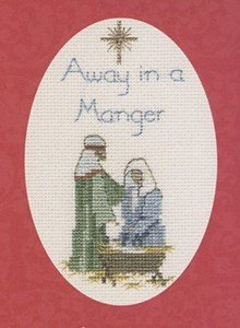 Bothy Threads Grußkarte Kreuzstich-Set Krippe, 9x13.3cm, DWCDX21, Zählmuster