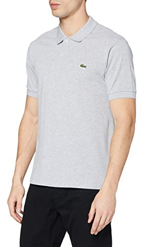 Lacoste L1264, Maglieta, Grigio (Argent Chine), M Uomo
