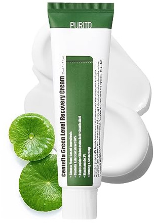 PURITO, Centella Green Level Recovery Cream 50ml/ 1.7 fl.oz Cica face cream, Sensitive skin, Age Spots, Skin Tone, Firming, soothing,