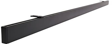 Deco-Raum Gardinenstange auf Maß Innenlauf eckig Deckenbefestigung Deckenträger Vorhangstange Flächenvorhang Schiene Innenlaufstange für Vorhänge Schwarz 320cm