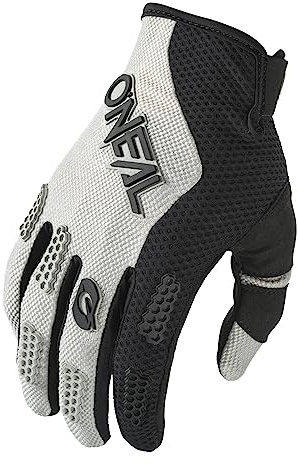 O'NEAL | Fahrrad- & Motocross-Handschuhe | MX MTB FR Downhill | Passform für maximalen Komfort, Luftdurchlässiges Material | ELEMENT Glove RACEWEAR V.24 | Erwachsene | Schwarz Grau | Größe XXL