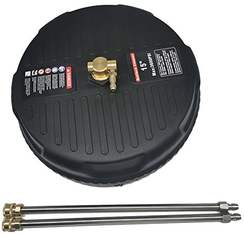 LANNADD Rotary Flat Terraza Limpiador, 15 pulgadas Aceras Limpiador de Superficies, Limpiador de Alta Presión Plano Rotario Ideal para la Limpieza de Carreteras, Patios Suelos y Patios