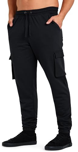 CityComfort Pantaloni Cargo Uomo con 4 Tasche, Comodo Pantalone - Regalo Uomo (Nero, M)