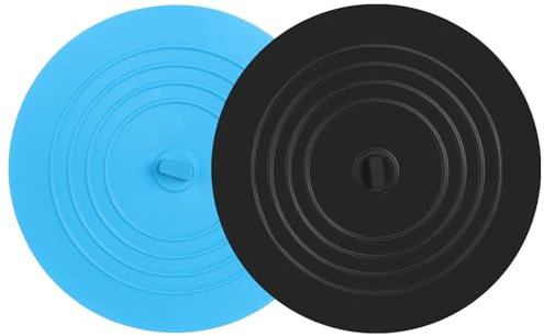 2 Pièces Bouchon Baignoire Universel, 15,5cm Bouchon Evier Cuisine, Bouchon de Baignoire Caoutchouc, Bouchon Douche Anti Odeur et Anti-Moustique, Bonde Baignoire pour Salle de Bain