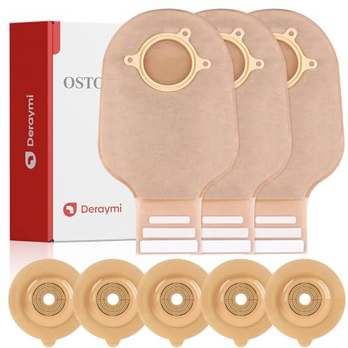 30 bolsas de ostomía convexas para ostomía de dos piezas, bolsas de ostomía drenables para piel irregular, estoma irregular, 45 mm máximo (20 bolsas + 10 barreras convexas)