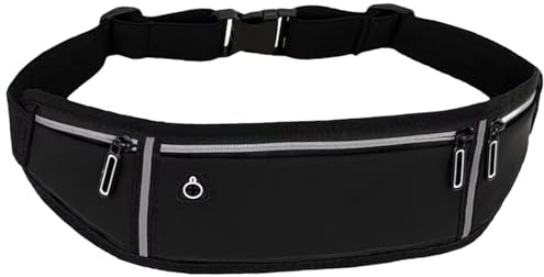 deegbbyi Sac Banane Running Étanche, Ceinture de Course Réglable, Pochette Téléphone Portable pour Homme et Femme, Trou pour Câble de Charge, Idéal pour Running, Vélo et Sport