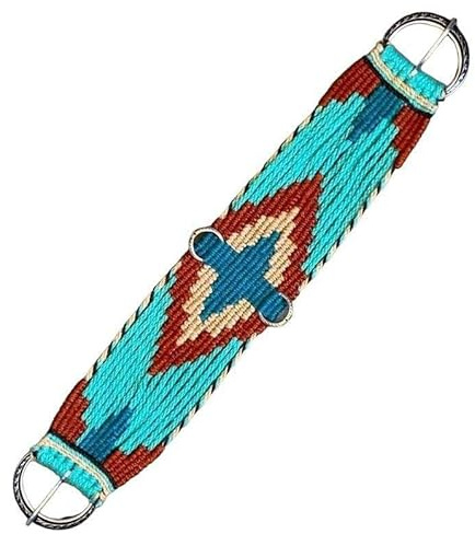 Cheval’s Western Mohair Wool Horse Cinch, Saddle Cinch with Stainless Steel Buckles, Breathable & Durable Equestrian Tack for Trail Riding, Barrel Racing, Rodeo Gear, Roping- Multicolor, 28