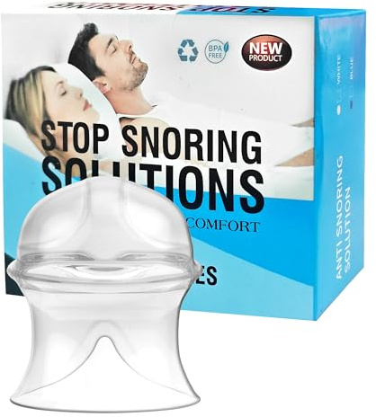 Anti-Snoring Device – Reusable Snoring Solution Mouthpiece for Men & Women, Tongue Holder for Sleep Apnea, Effective Snore Stopper for Quiet Night