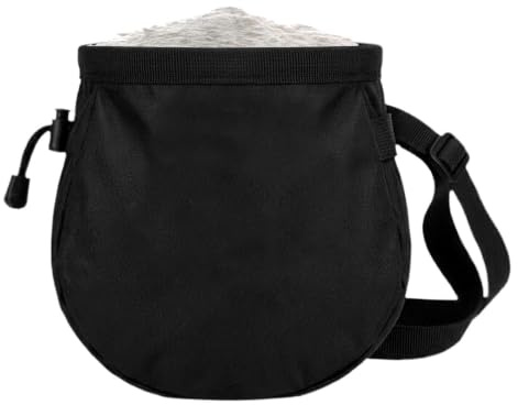 Kritpåse för klippklättring med ficka vattentät dragsko | med justerbart midjebälte och Chalkbag för inomhus utomhus väggklättring klippklättring tyngdlyftning gymnastik
