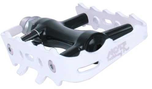 NC-17 Trekking Pro - Pedales de Aluminio para Bicicleta de montaña con reflectores, rodamientos y Eje de Cromo y molibdeno, 251 g por par, Pedal Trekking Pro, Weiß
