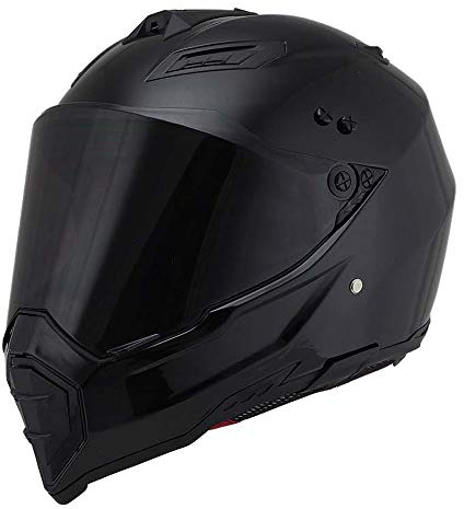 Woljay Casques motocross Casque sport moto sport double sport Saleté Bicyclette VTT (S, Noir)