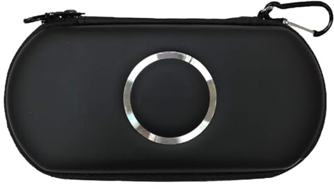 Hipipooo Hard Carry Zipper Schutzhülle Tasche Game Pouch Holder, Portable Travel Carry Cover Tasche Schutzhülle Aufbewahrungshülle mit Haken Für Sony Für PSP 1000 2000 3000 (Schwarz)